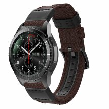 Ремешок UniCase Canvas Strap для Samsung Galaxy Watch 46mm / Watch 3 45mm / Gear S3 - Brown: фото 1 из 6