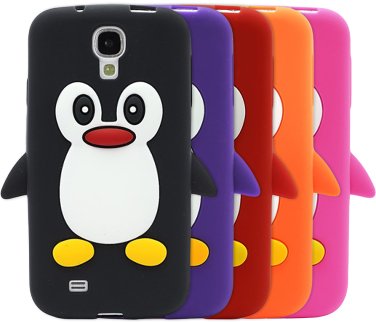 Силиконовая накладка Deexe Penguin Series для Samsung Galaxy S4 (i9500) - Pink: фото 5 из 5