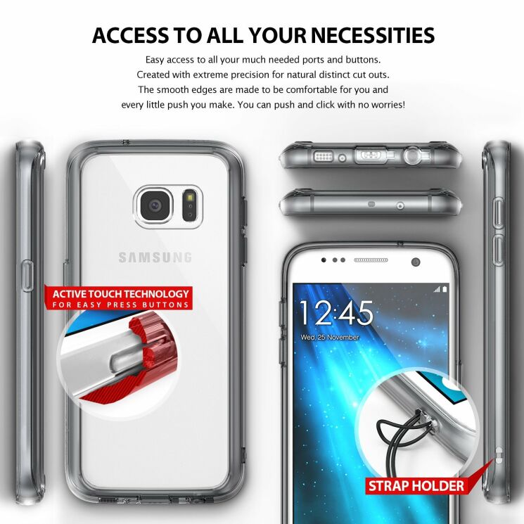 Защитная накладка RINGKE Fusion для Samsung Galaxy S7 (G930) - Transparent: фото 5 из 7