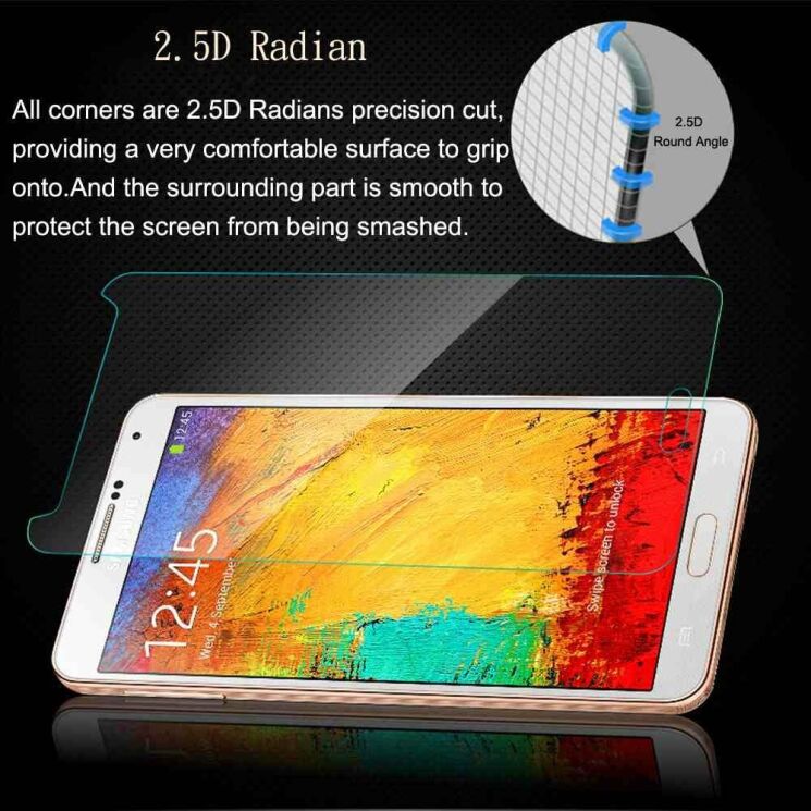 Захисне скло Deexe Crystal Glass для Samsung Galaxy Note 3 (N9000): фото 3 з 7