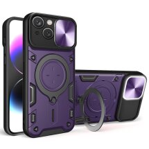 Захисний чохол Deexe Magnetic Space для Apple iPhone 15 Plus - Purple: фото 1 з 9