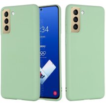 Защитный чехол Deexe Silicone Case для Samsung Galaxy S21 FE (G990) - Green: фото 1 из 7