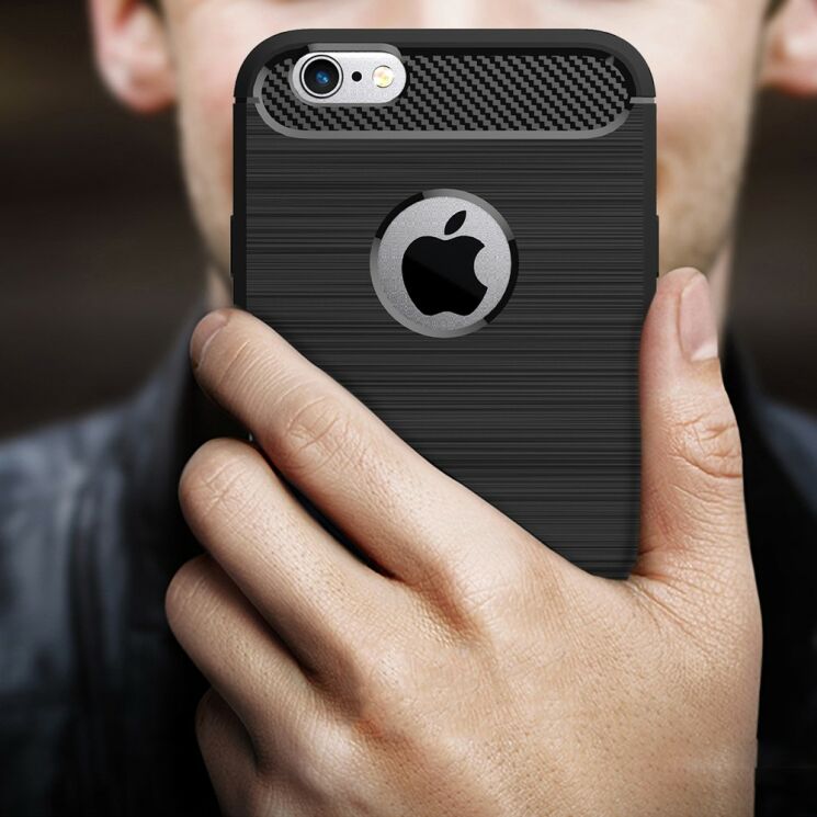Захисний чохол UniCase Carbon для iPhone 6/6s - Black: фото 9 з 9