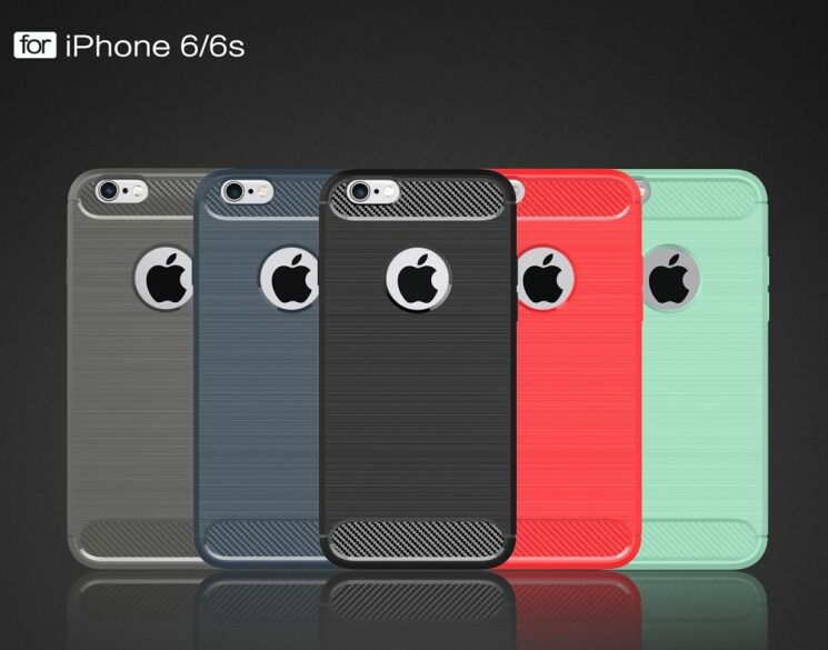 Защитный чехол UniCase Carbon для iPhone 6/6s - Red: фото 2 из 9