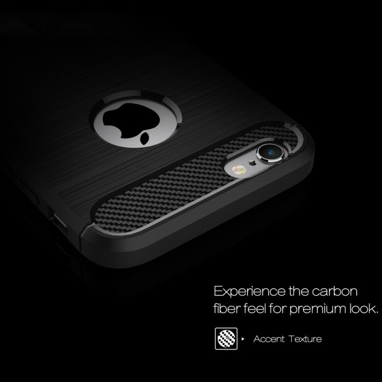Захисний чохол UniCase Carbon для iPhone 6/6s - Black: фото 4 з 9