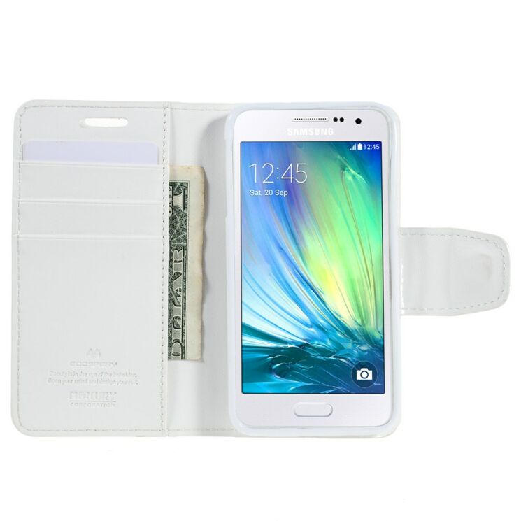 Чохол MERCURY Sonata Diary для Samsung Galaxy A3 (A300) - White: фото 3 з 10