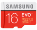 Карта памяти MicroSD Samsung 16GB 10 class EVO PLUS + адаптер (MB-MC16DA/RU) (MC-0610). Фото 1 из 4