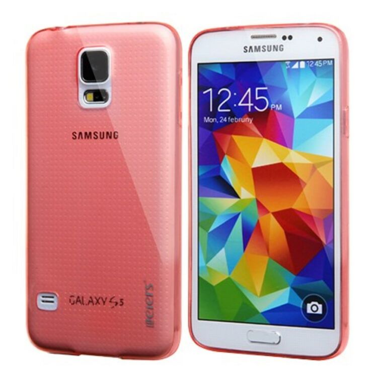 Силиконовая накладка Leiers Thin Ice Series для Samsung Galaxy S5 (G900) - Red: фото 1 з 7