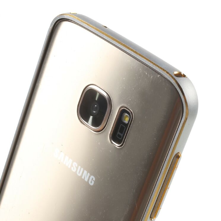 Бампер LOVE MEI Buckle Metal для Samsung Galaxy S7 (G930) - Silver: фото 3 з 7
