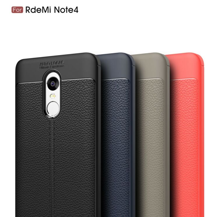 Захисний чохол Deexe Leather Cover для Xiaomi Redmi Note 4 / Note 4X - Dark Blue: фото 3 з 13