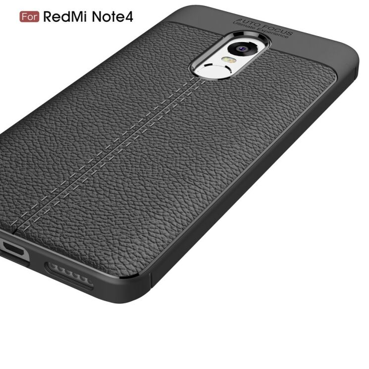 Захисний чохол Deexe Leather Cover для Xiaomi Redmi Note 4 / Note 4X - Black: фото 6 з 13