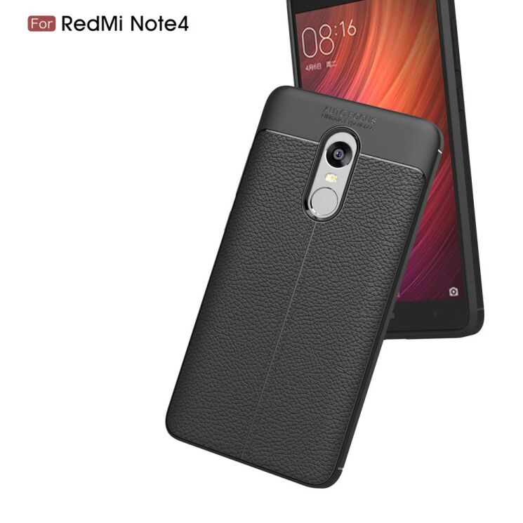 Захисний чохол Deexe Leather Cover для Xiaomi Redmi Note 4 / Note 4X - Grey: фото 8 з 13