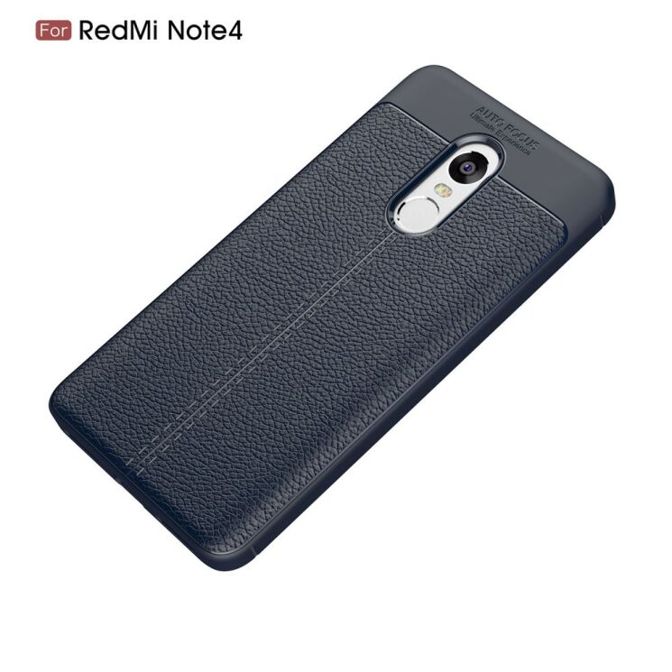 Захисний чохол Deexe Leather Cover для Xiaomi Redmi Note 4 / Note 4X - Dark Blue: фото 2 з 13