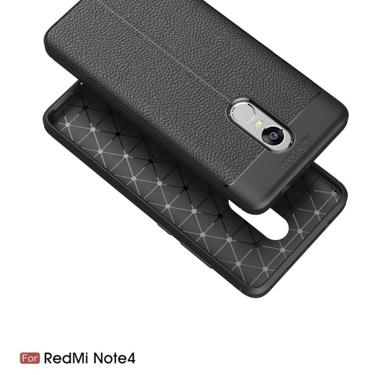 Защитный чехол Deexe Leather Cover для Xiaomi Redmi Note 4 / Note 4X - Grey: фото 4 из 13