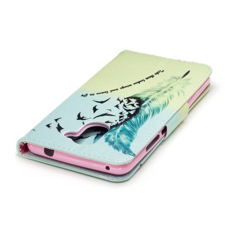 Чохол-книжка Deexe Color Wallet для Huawei Y7 - Feather Pattern: фото 7 з 8