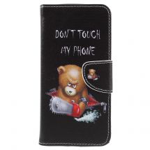 Чехол-книжка Deexe Color Wallet для Motorola Moto Е5 / G6 Play - Angry Bear: фото 1 из 5