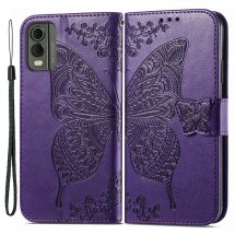 Чохол UniCase Butterfly Pattern для Nokia C32 - Purple: фото 1 з 9