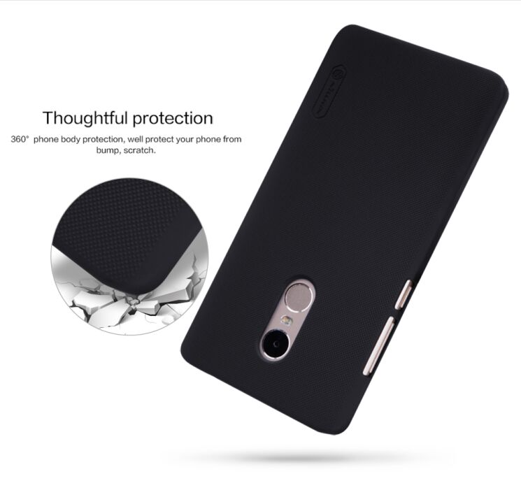 Пластиковый чехол NILLKIN Frosted Shield для Xiaomi Redmi Note 4 - Black: фото 15 из 15