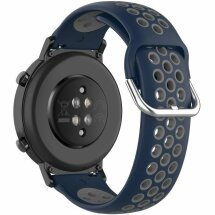 Ремінець Deexe Dual Color для годинників з шириною кріплення 20мм - Dark Blue / Grey: фото 1 з 8