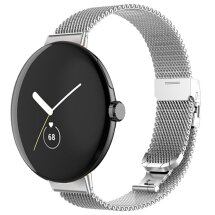 Ремінець Deexe Milanese Stainless Steel для Google Pixel Watch / Watch 2 - Silver: фото 1 з 5