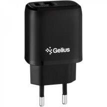 Мережевий зарядний пристрій Gelius Pro X-Duo QC3.0 + PD 20W (GP-HC014) - Black: фото 1 з 7