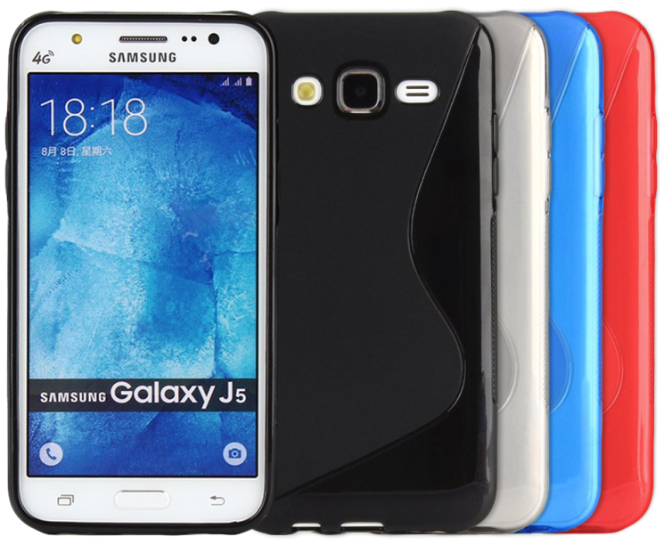 Силиконовая накладка Deexe S Line для Samsung Galaxy J5 (J500) - Blue: фото 7 из 7