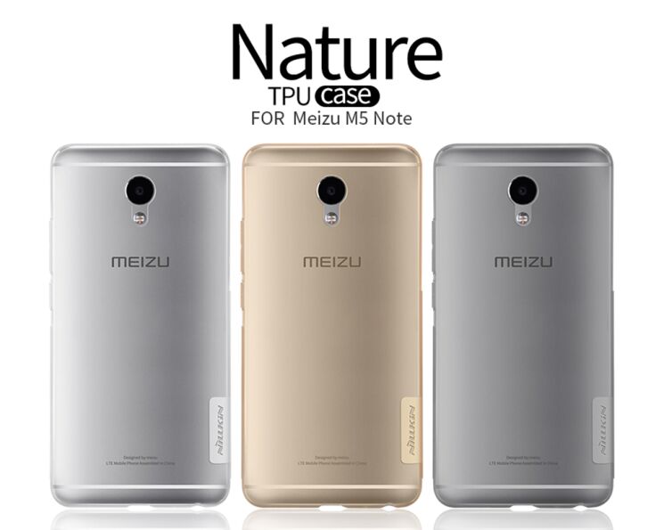 Силіконовий (TPU) чохол NILLKIN Nature для Meizu M5 Note - Gray: фото 7 з 12