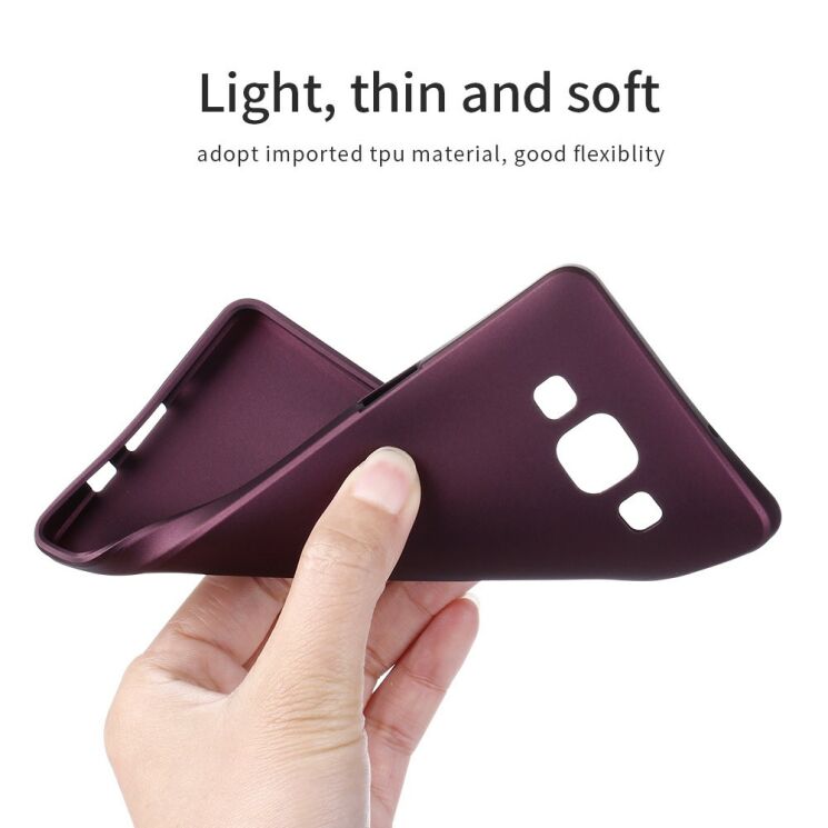 Силіконовий (TPU) чохол X-LEVEL Matte для Samsung Galaxy A5 (A500) - Wine Red: фото 4 з 6