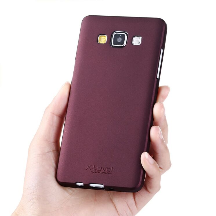 Силіконовий (TPU) чохол X-LEVEL Matte для Samsung Galaxy A5 (A500) - Wine Red: фото 5 з 6