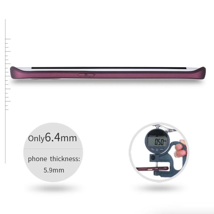 Силиконовый (TPU) чехол X-LEVEL Matte для Samsung Galaxy S6 edge (G925) - Wine Red: фото 9 из 11