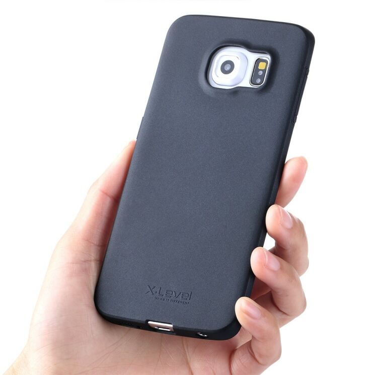 Силіконовий (TPU) чохол X-LEVEL Matte для Samsung Galaxy S6 edge (G925) - Black: фото 5 з 11