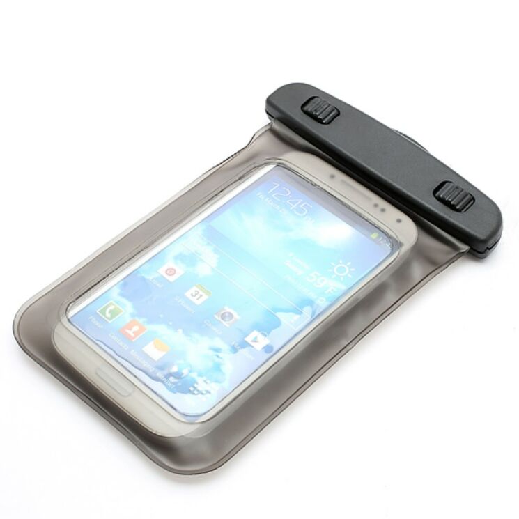 Вологозахисний чохол Deexe Waterproof S для смартфонів розміром до 137х72мм - Black: фото 4 з 6