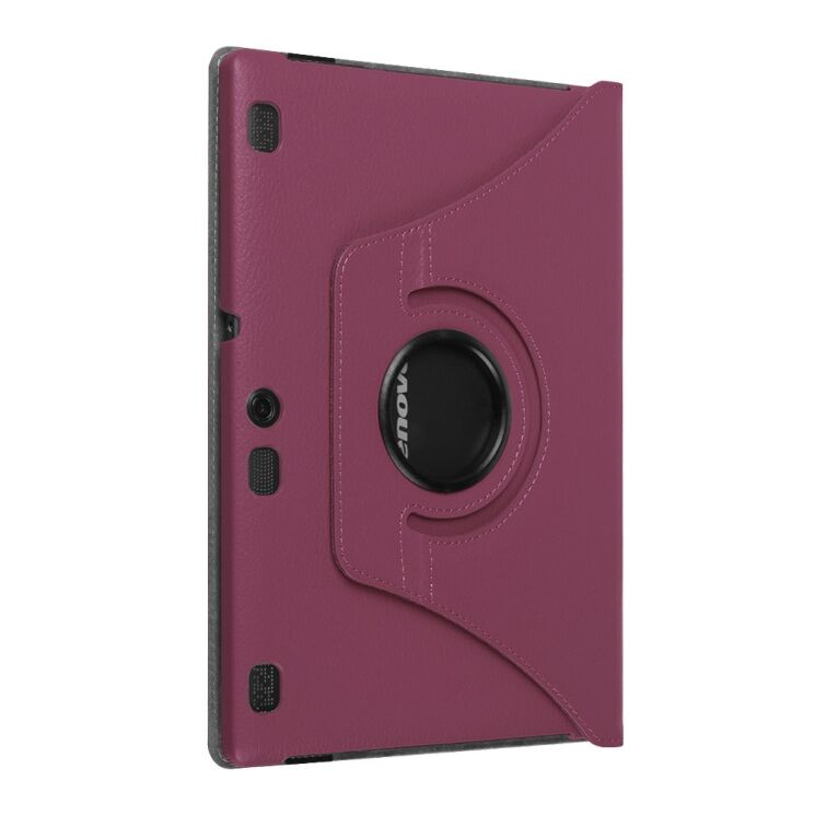 Вращающийся чехол Deexe Rotation для Lenovo Tab 3 X70F Business - Purple: фото 3 из 7