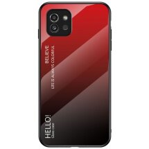 Защитный чехол Deexe Gradient Color для Samsung Galaxy A03 (A035) - Black / Red: фото 1 из 9