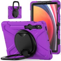 Защитный чехол Deexe Hand Grip для Samsung Galaxy Tab S7 / S8 / S9 (T870/T875/T700/T706/X710/X716) - Purple: фото 1 из 12