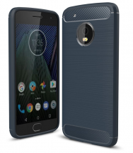 Захисний чохол UniCase Carbon для Motorola Moto G5 Plus - Dark Blue: фото 1 з 9