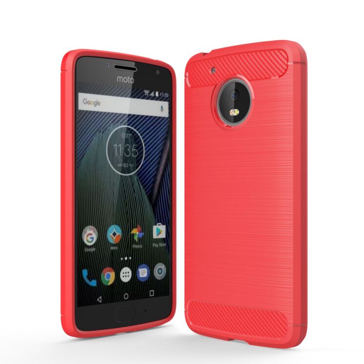 Защитный чехол UniCase Carbon для Motorola Moto G5 - Red: фото 1 из 10