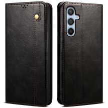 Защитный чехол UniCase Leather Wallet для Samsung Galaxy M34 (M346) - Black: фото 1 из 7