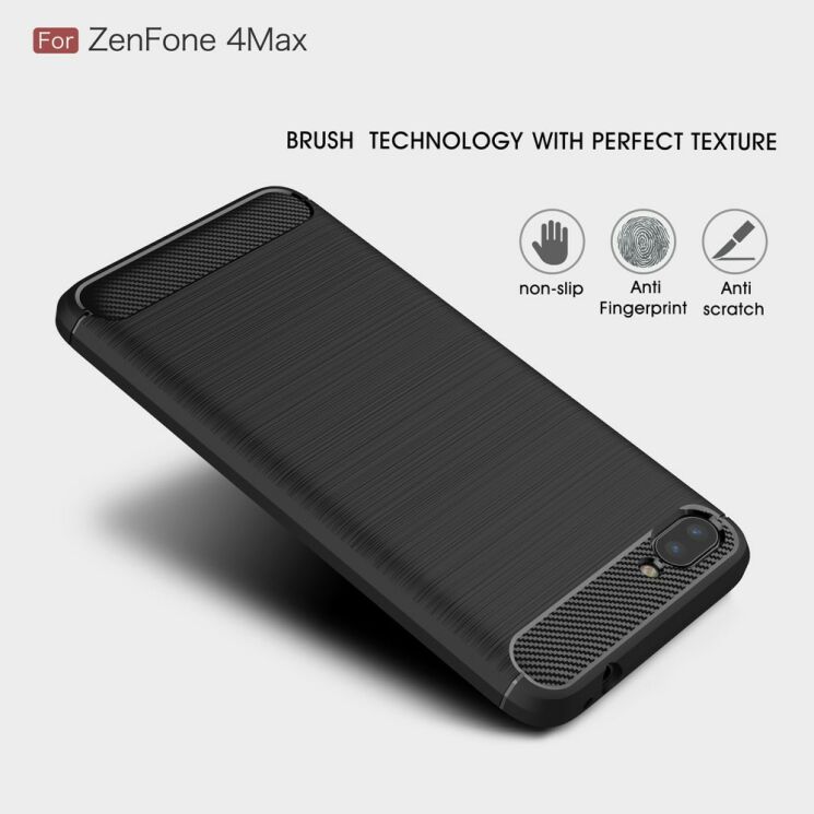 Захисний чохол UniCase Carbon для Asus ZenFone 4 Max (ZC554KL) - Black: фото 5 з 11