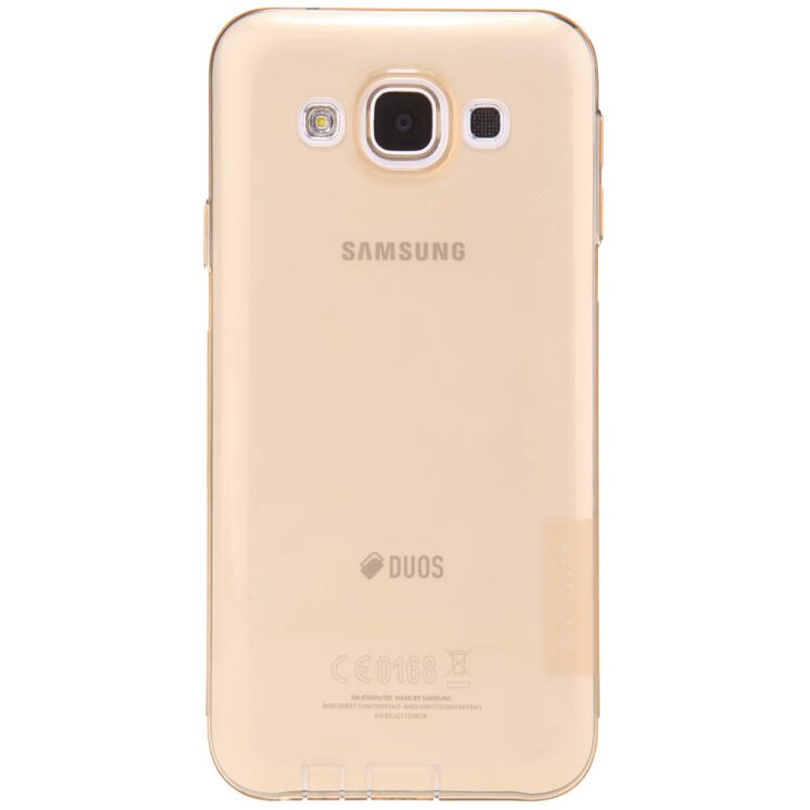 Силиконовая накладка NILLKIN 0.6mm Nature TPU для Samsung Galaxy E5 (E500) - Gold: фото 1 з 14