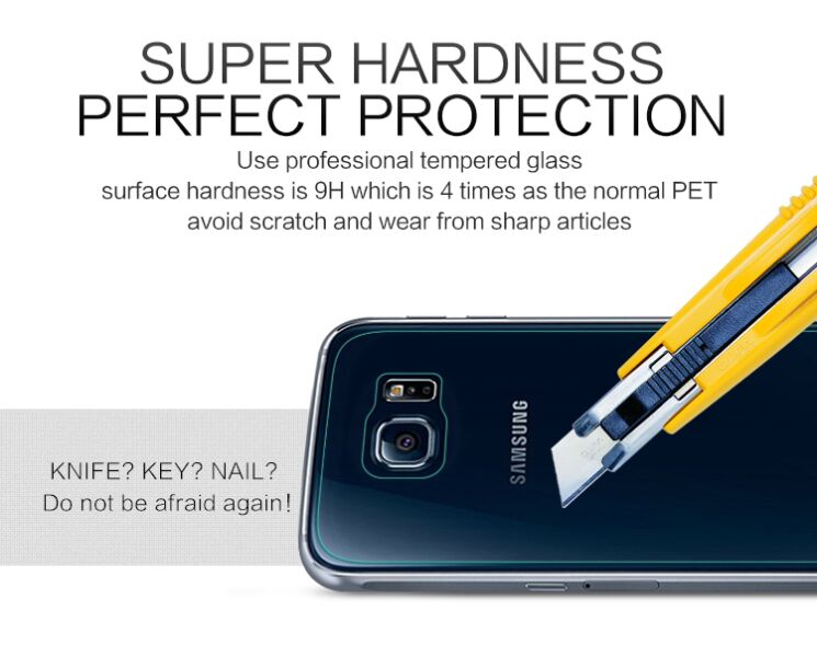Защитное стекло Nillkin Amazing H Back Protector на заднюю панель Samsung Galaxy S6 (G920): фото 5 из 10