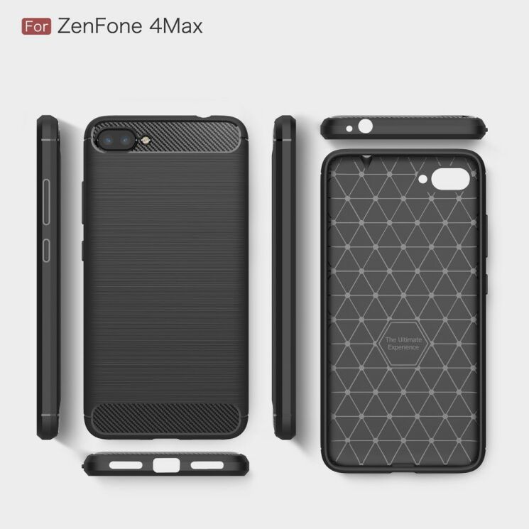 Захисний чохол UniCase Carbon для Asus ZenFone 4 Max (ZC554KL) - Grey: фото 11 з 11