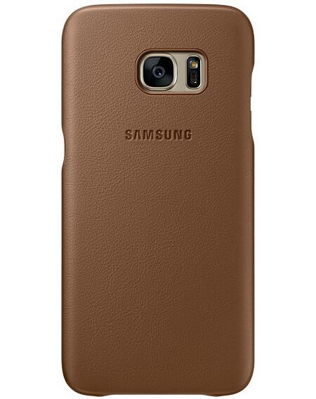 Чехол Leather Cover для Samsung Galaxy S7 edge (G935) EF-VG935LDEGRU - Brown: фото 2 из 7