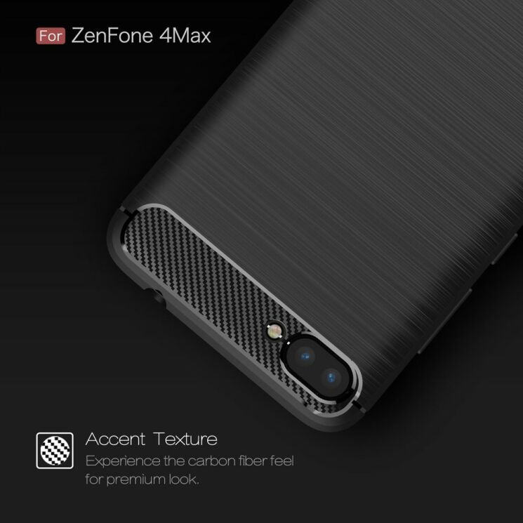 Защитный чехол UniCase Carbon для Asus ZenFone 4 Max (ZC554KL) - Grey: фото 6 из 11