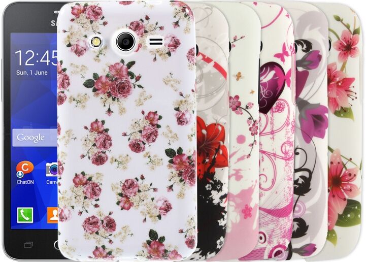 Силиконовая накладка Deexe Flower Pattern для Samsung Core 2 (G355) - Flowers & Butterflies: фото 6 з 6