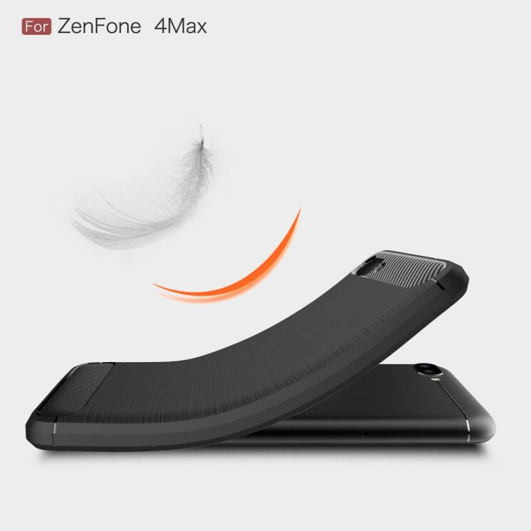 Защитный чехол UniCase Carbon для Asus ZenFone 4 Max (ZC554KL) - Black: фото 9 из 11