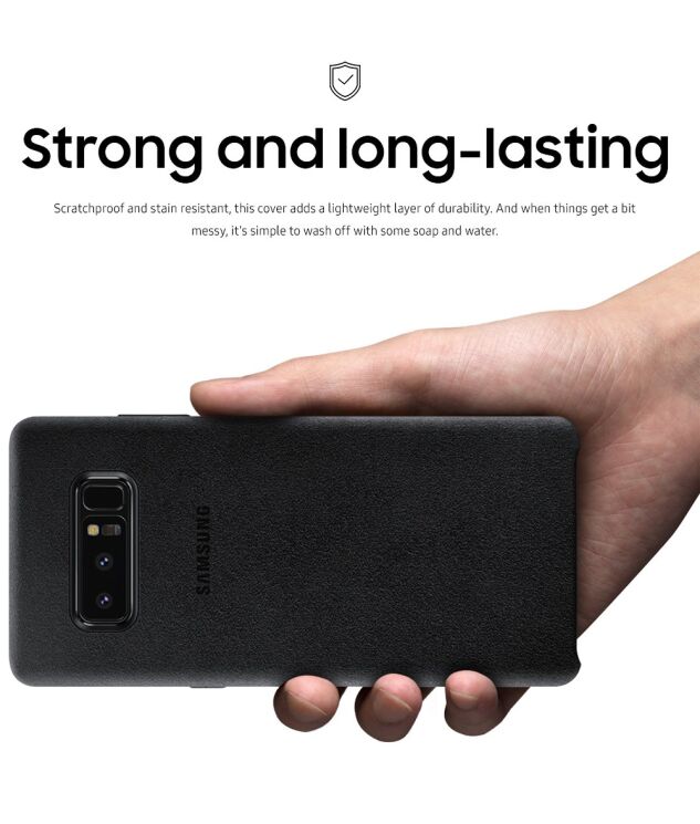 Чохол Alcantara Cover для Samsung Galaxy Note 8 (N950) EF-XN950ABEGRU - Black: фото 5 з 6