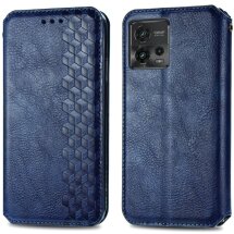 Чохол Deexe Rhombus Wallet для Motorola Moto G72 - Blue: фото 1 з 10