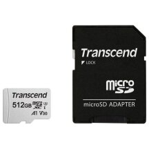 Картка пам`яті Transcend microSDXC 300S 512GB UHS-I U3 + адаптер: фото 1 з 2