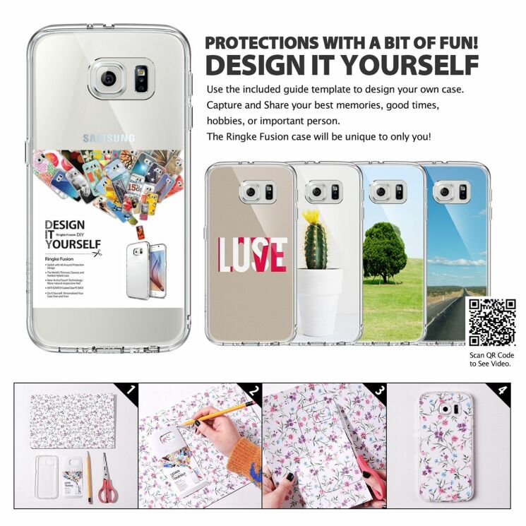 Накладка Ringke Fusion для Samsung Galaxy S6 (G920) - Transparent: фото 8 з 9